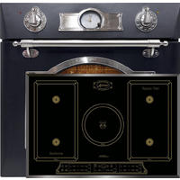 BACKOFEN-SET Elektro Einbau Backofen 60 cm EH 6355 Em Sil+KCT 7797 FI Em Induktionskochfeld 77cm - Schwarz, Metall (59.4/59.4/56.6cm) - Kaiser Küchengeräte