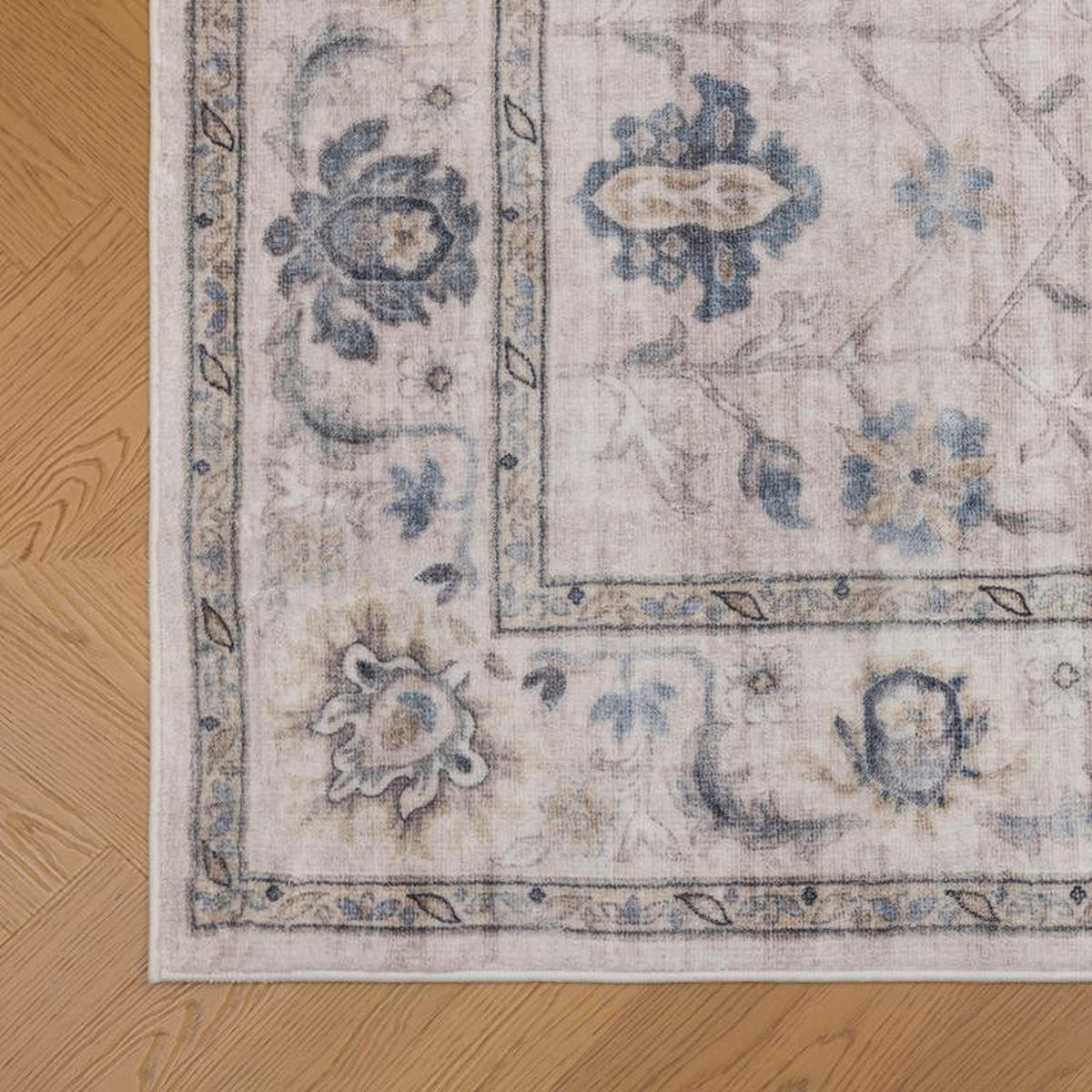 DESIGNTEPPICH Aria Beige/Blau 200x290 cm - Multicolor, Textil (200/290cm) - Vercai Rugs