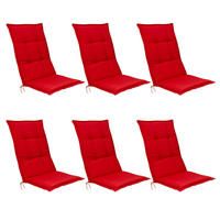 HOCHLEHNERAUFLAGE Base HL 120/50/6cm Rot 6tlg - Rot, Textil (50/6/120cm) - Beautissu 