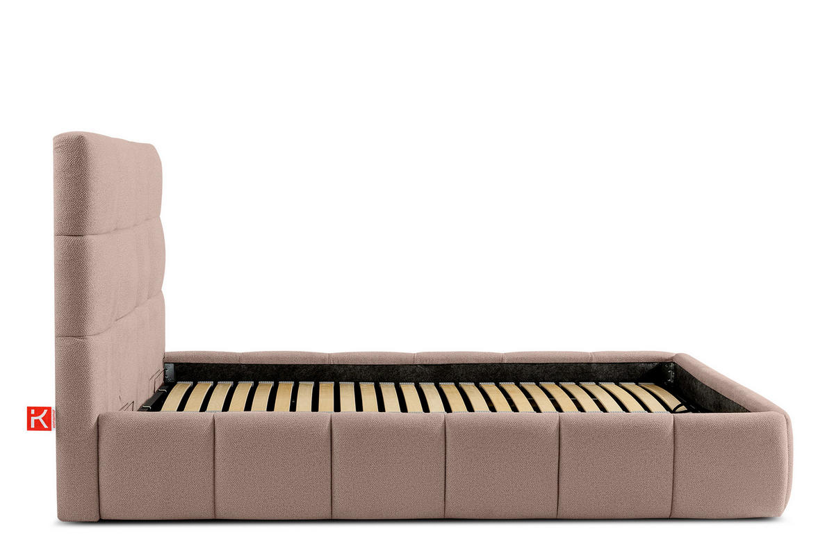 POLSTERBETT ALTOS Bouclé, rosa - Rosa, Holz/Holzwerkstoff (160/200cm) - KONSIMO®