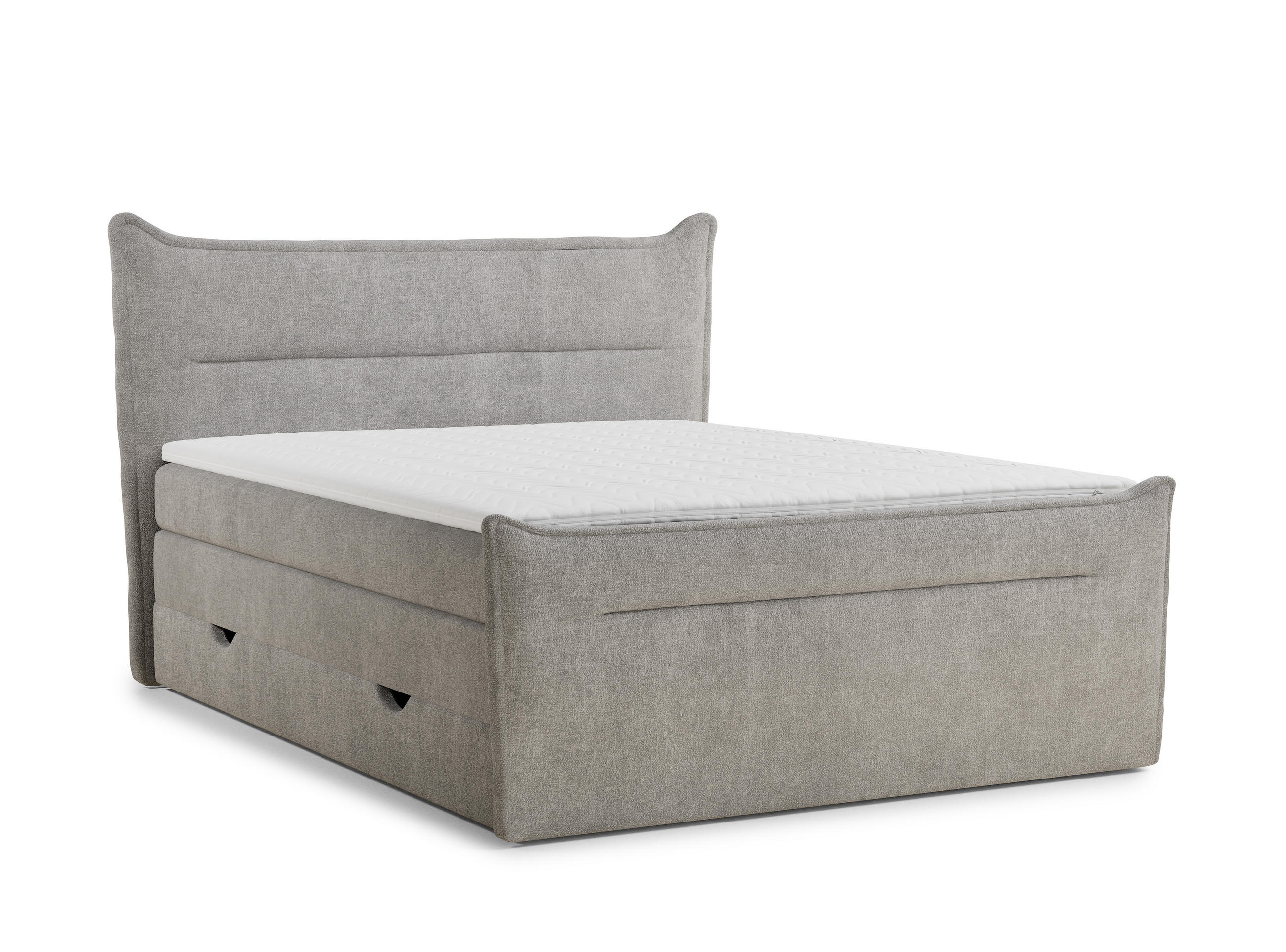 Maison de Reve Boxspringbett Hellgrau 200x200 cm