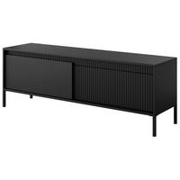 TV-SCHRANK Schwarz 154 cm Sorano - Schwarz, Naturmaterialen/Metall (154/54/40cm) - Graingold