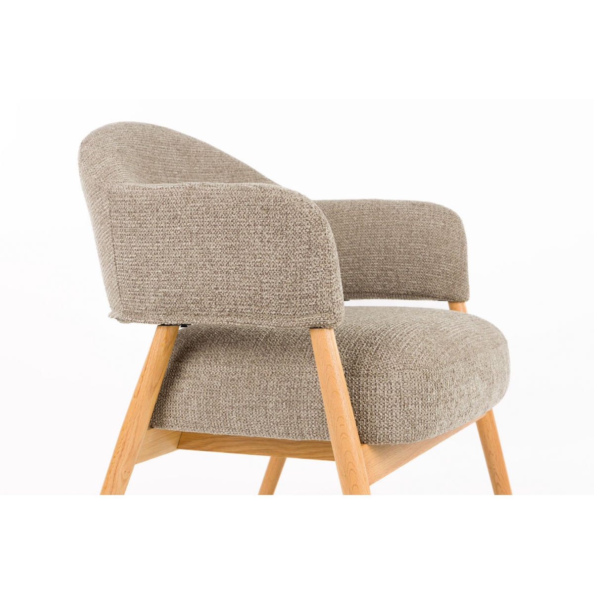 SESSEL Indy Dunkelbraun/ Beige - Braun, Textil (64/76.5/66.5cm) - Housecraft Living