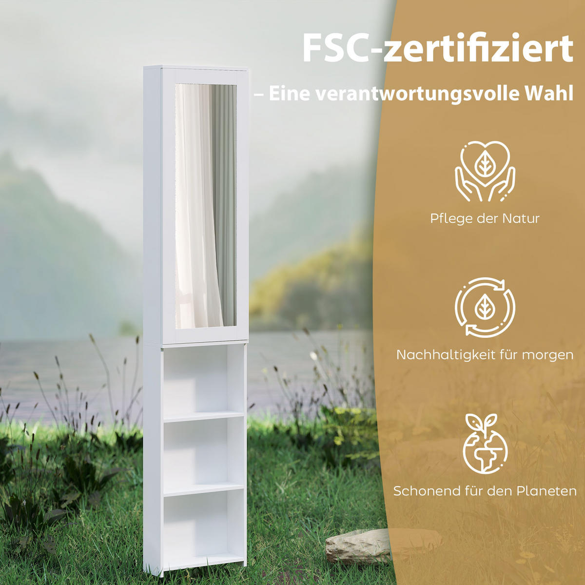 BÜGELBRETTSCHRANK DE-09593 Weiß - Weiß, Holzwerkstoff (106/174/35cm) - ComfortXL