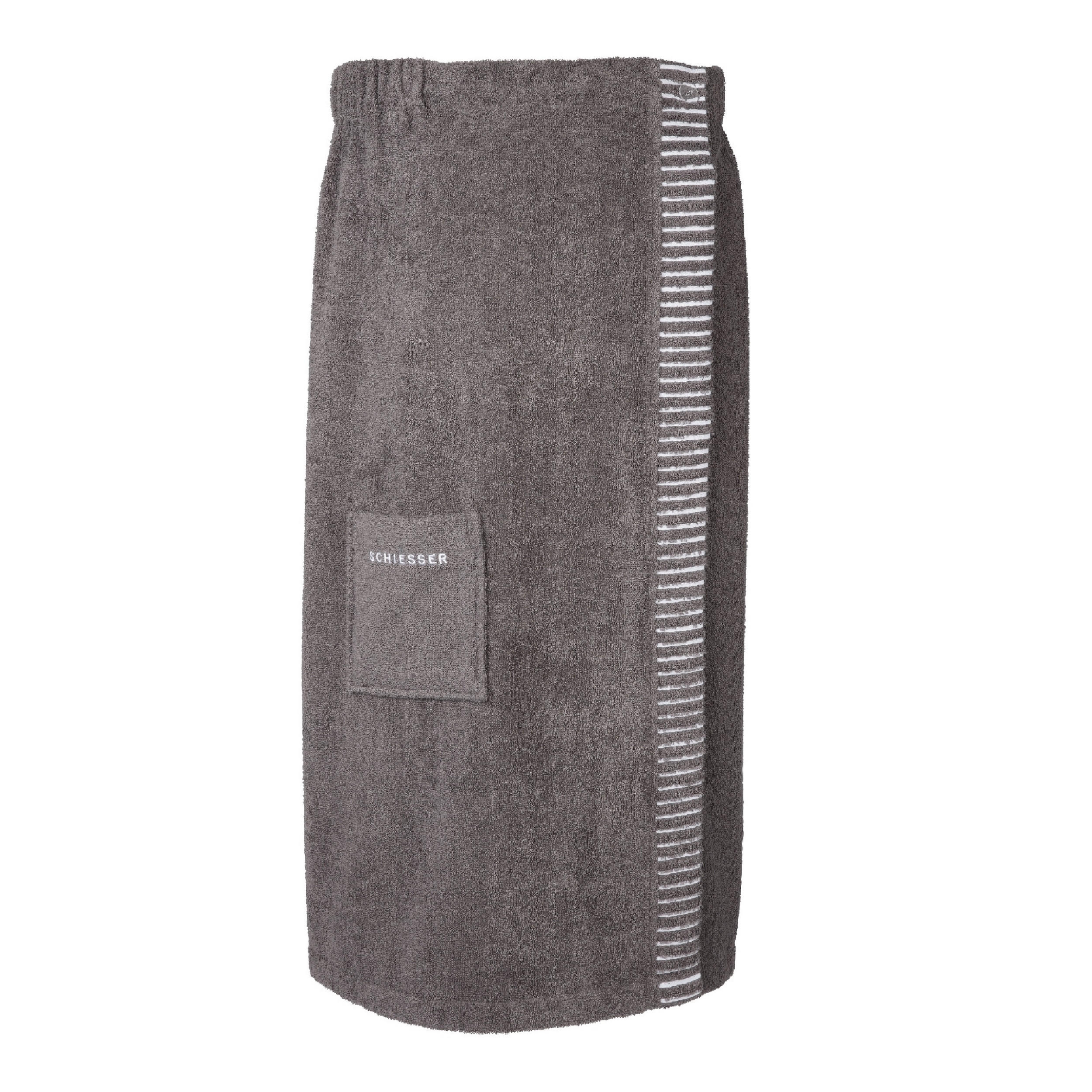 SAUNAKILT Rom Damen - 36-42 - Dunkelgrau - Dunkelgrau, Textil (80/130cm) - SCHIESSER