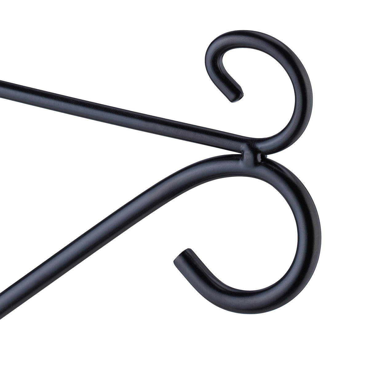 2XBLUMENAMPELHALTERUNG - Schwarz, Metall (30/28/2cm) - Relaxdays