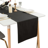 TISCHLÄUFER Schwarz 30x120cm wasserabweisend & waschbar, moderner Tischschutz für Esszimmer - Schwarz, Textil (30/120cm) - SHOPENTRA