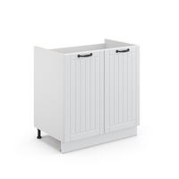 WASCHBECKENUNTERSCHRANK Fame-Line Weiß Landhaus 80 x 82 cm ohne AP - Weiß, Holzwerkstoff (80/82/51.6cm) - Vicco