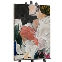 GEMÄLDE Abstrakte Silhouette Schattenfugenrahmen Beige 140x100 cm - Beige, Holz (140/100cm) - YS-art gallery