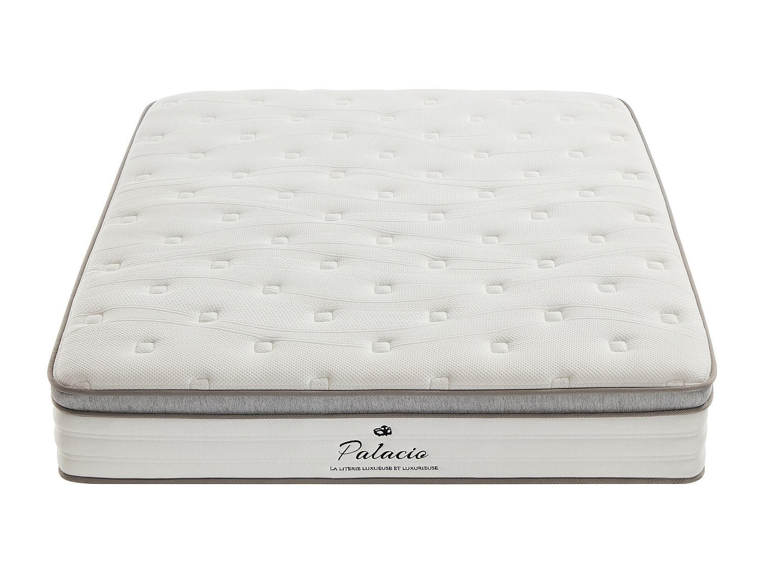 STANDARDMATRATZE - 2 Personen - Stoff - Weiß - - Weiß, Textil (180/200cm) - Vente-Unique
