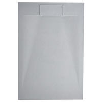 CĂDIȚĂ DE DUȘ 80/120/3 cm gri Azzurro - gri închis/gri, material plastic (120/3/80cm) - Beliani