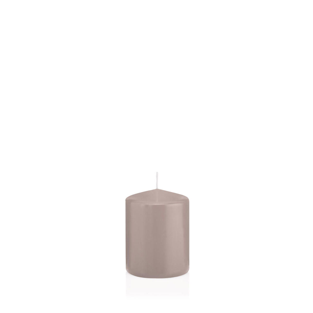 STUMPENKERZEN Silbergrau Ø 58 x 80 mm, 16 Stück - Silberfarben, Paraffin (6/8cm) - Wiedemann Kerzen