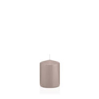 STUMPENKERZEN Silbergrau Ø 58 x 80 mm, 16 Stück - Silberfarben, Paraffin (6/8cm) - Wiedemann Kerzen