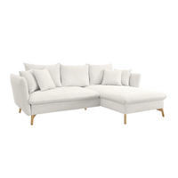 ECKSOFA S11 Ambriamo Weiß 258/91/167 cm Recamiere rechts - Weiß, Textil (258/167cm) - Livojo