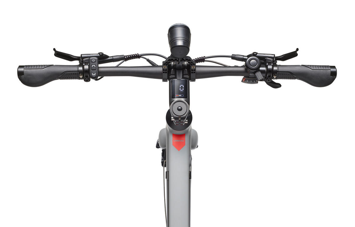 E-BIKE Urban UH200 28 Zoll Pedelec 475,2 Wh Hinterradmotor 7-Gang Kettenschaltung, leicht - Grau, Metall (111.5cm) - Telefunken