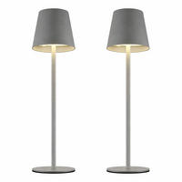 LED Tischleuchte VANNIE I Grau 2er Set - Grau, Metall (11.5/11.5/36cm) - Globo Lighting