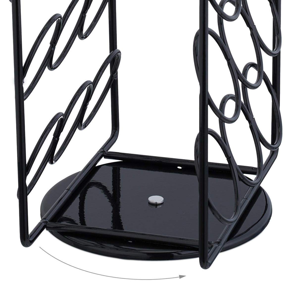 KAPSELHALTER - Schwarz, Metall (16/30.5/12.5cm) - Relaxdays