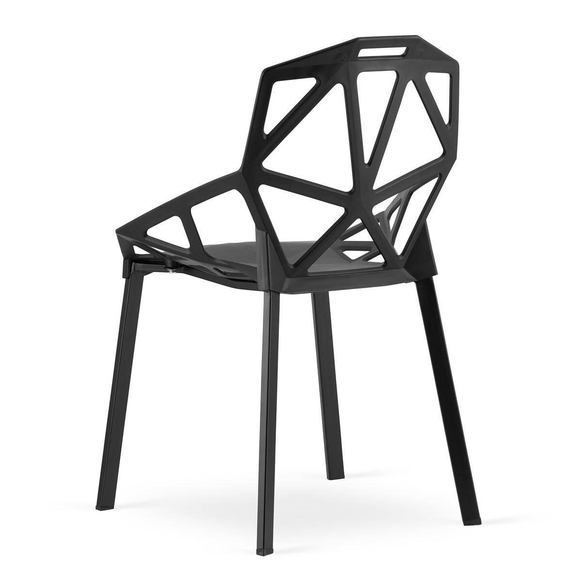 ESSZIMMERSTUHL Espen (4er-Set) - Schwarz, Kunststoff/Metall (54/80/50cm) - Home Collective