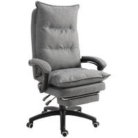 BÜROSTUHL massage Drehstuhl Massagefunktion Chefsessel höhenverstellbar Grau - Grau, Kunststoff (62/130/70cm) - Vinsetto