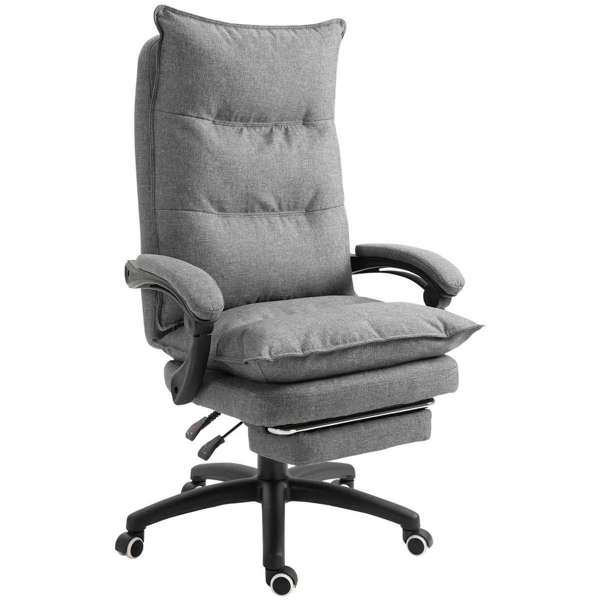 BÜROSTUHL massage Drehstuhl Massagefunktion Chefsessel höhenverstellbar Grau - Grau, Kunststoff (62/130/70cm) - Vinsetto
