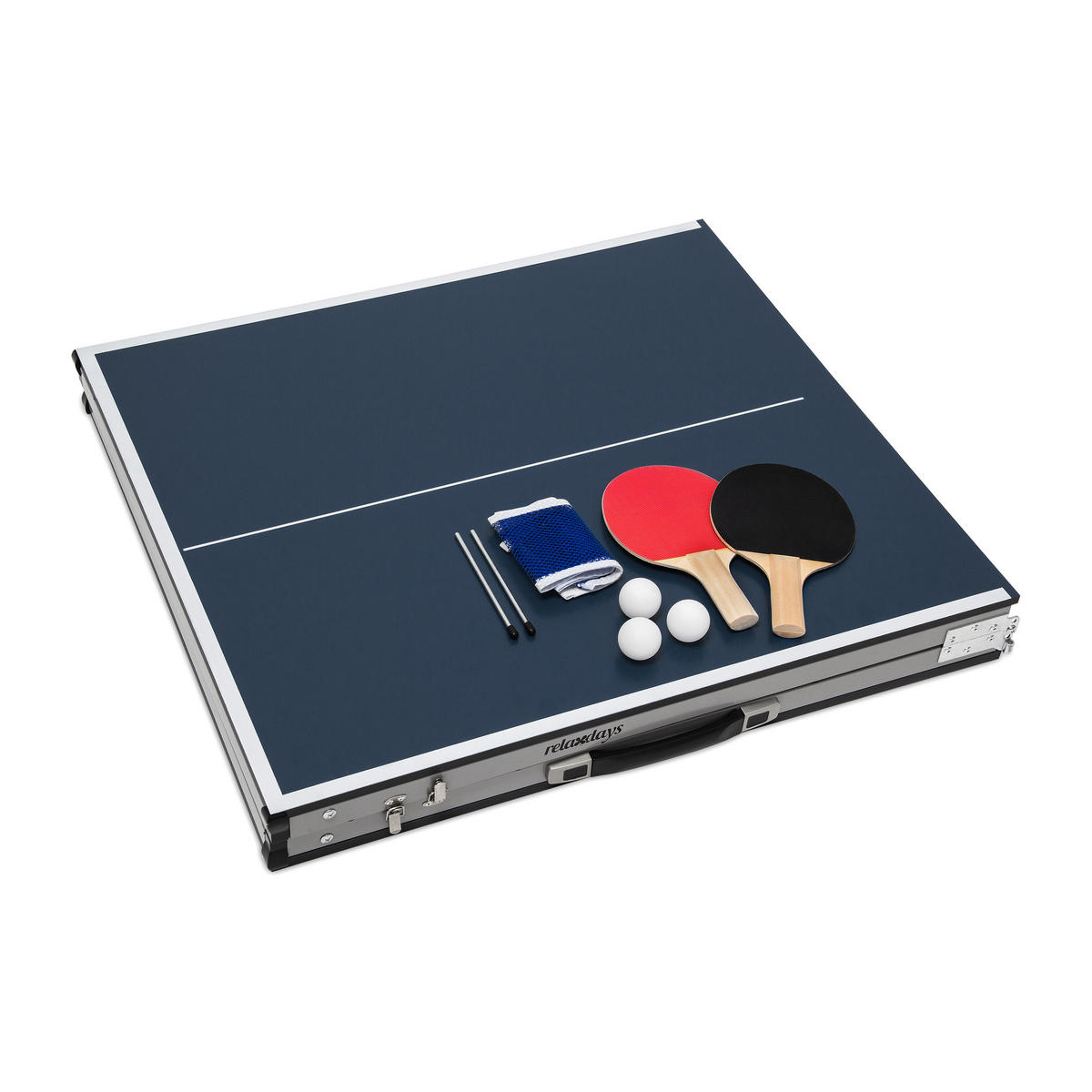 TISCHTENNISPLATTE - Multicolor, Holzwerkstoff/Metall (151/67.5cm) - Relaxdays