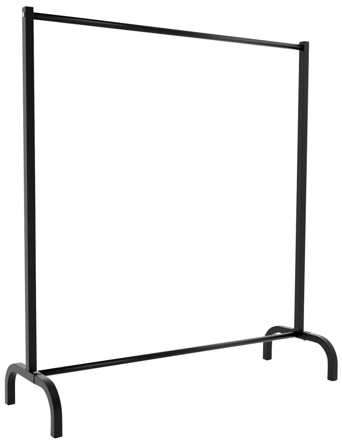 KLEIDERSTÄNDER 120x38x120 cm-schwarz-Metall - Schwarz, Metall (120/120/38cm) - CLP