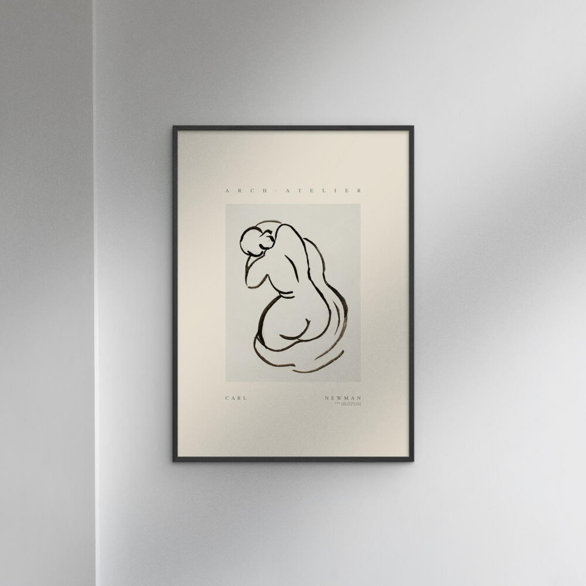 POSTER mit Rahmen Arch Atelier - Carl Newman 03 - Schwarz/Naturfarben, Holz/Papier (30/40cm) - Poster&Frame