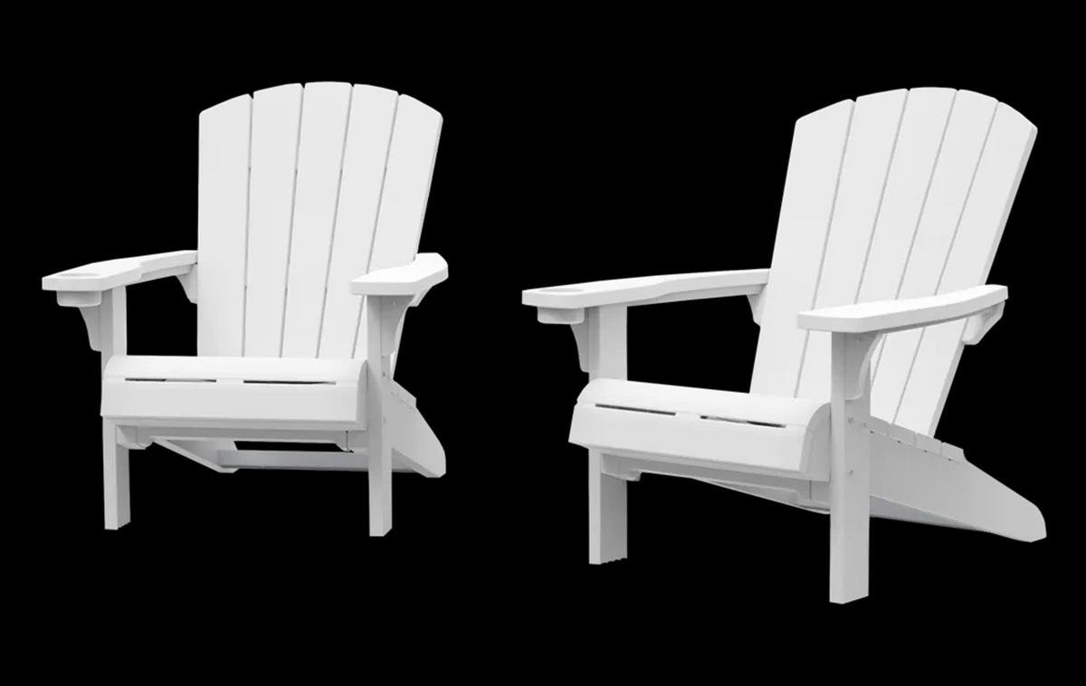GARTENSTUHL Adirondack Troy - 2er Set - Weiß, Kunststoff (80/96.5/85cm) - Keter