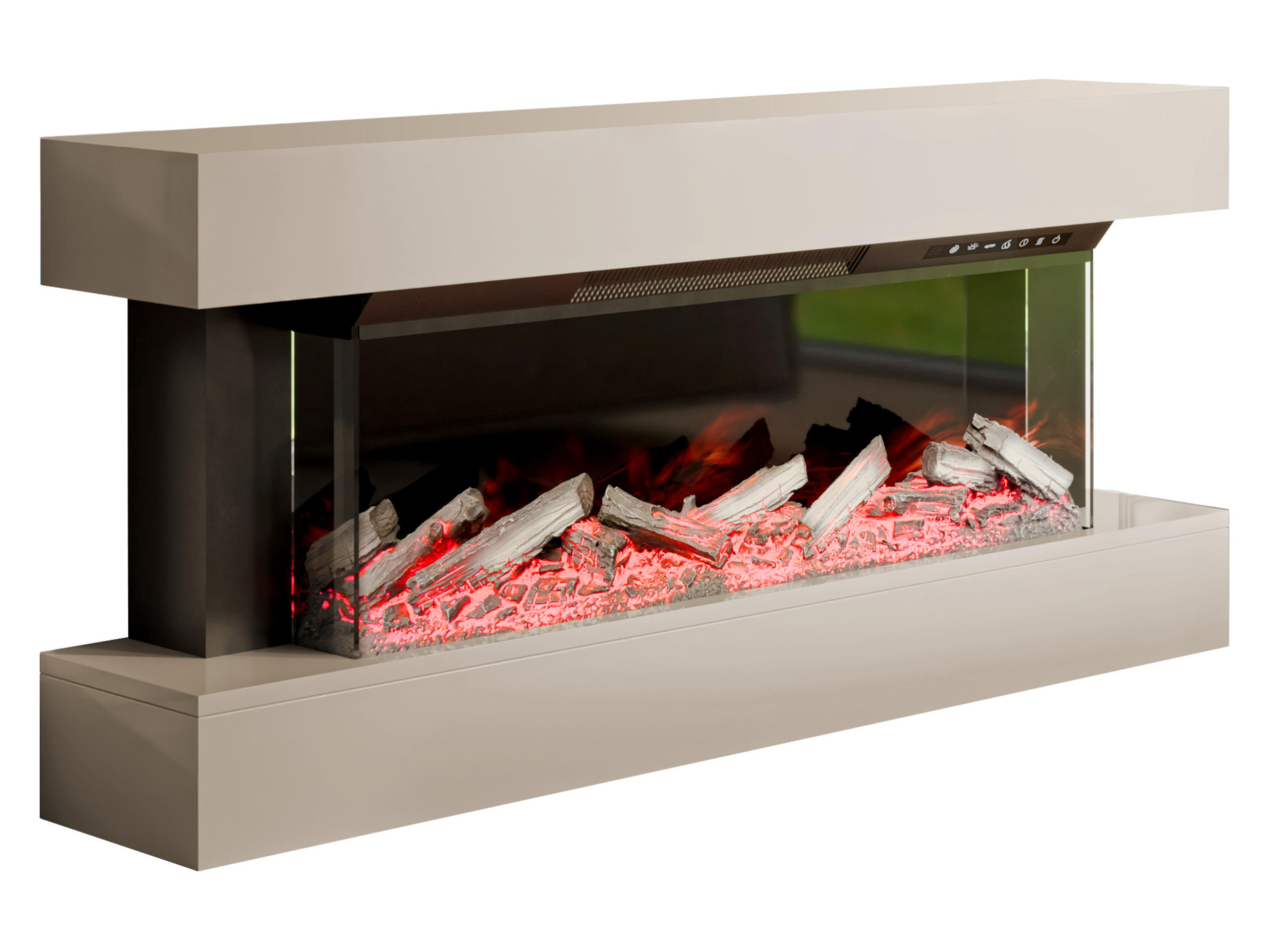 KOMMODE Kioto mit Kamin - Kaschmir, Holzwerkstoff (120/56/24cm) - MIRJAN24