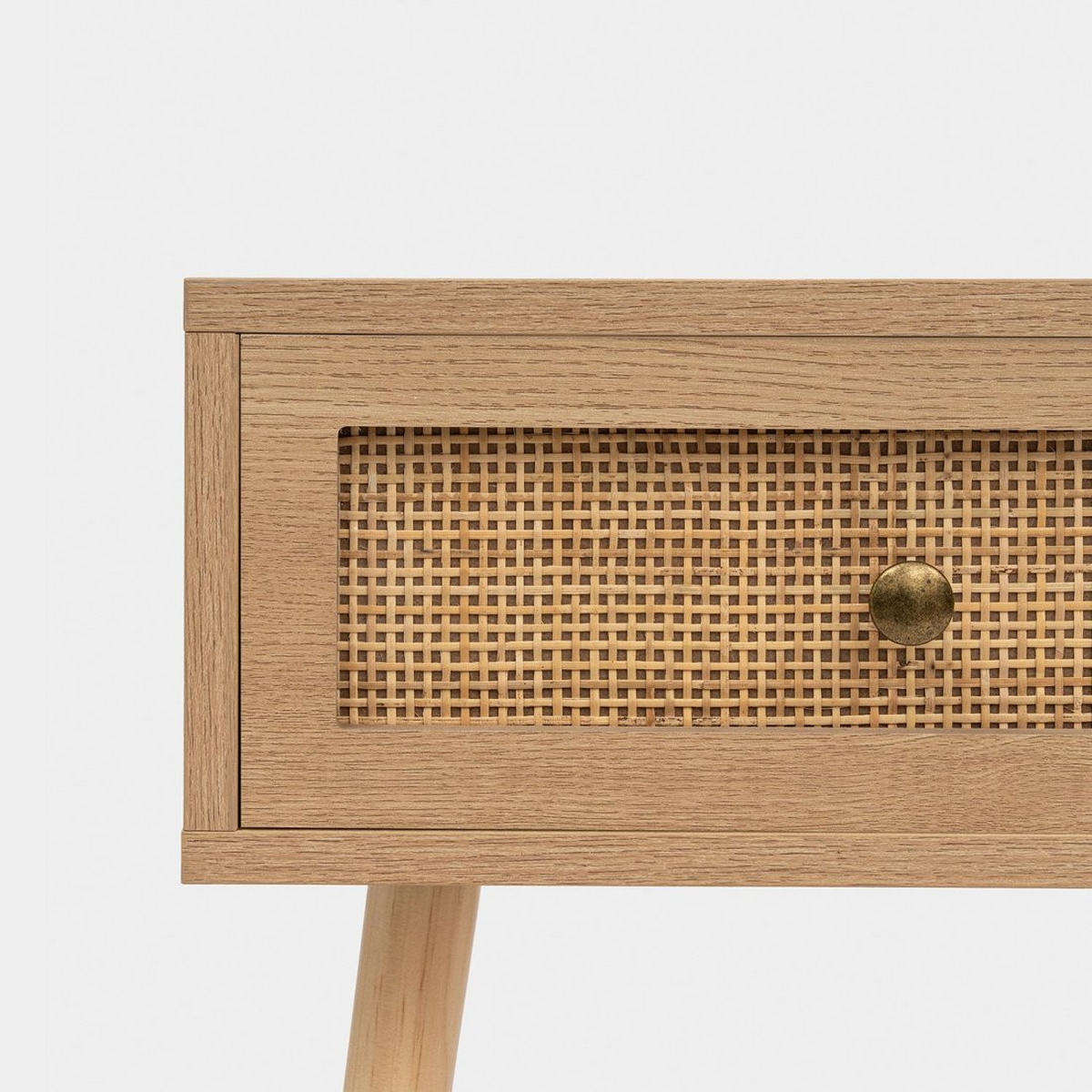 NACHTTISCH MIT 1 SCHUBLADE Hera Natürlich 40 cm x 58 cm 2er-Set - Naturfarben, Holzwerkstoff (40/58/30cm) - Klast Home