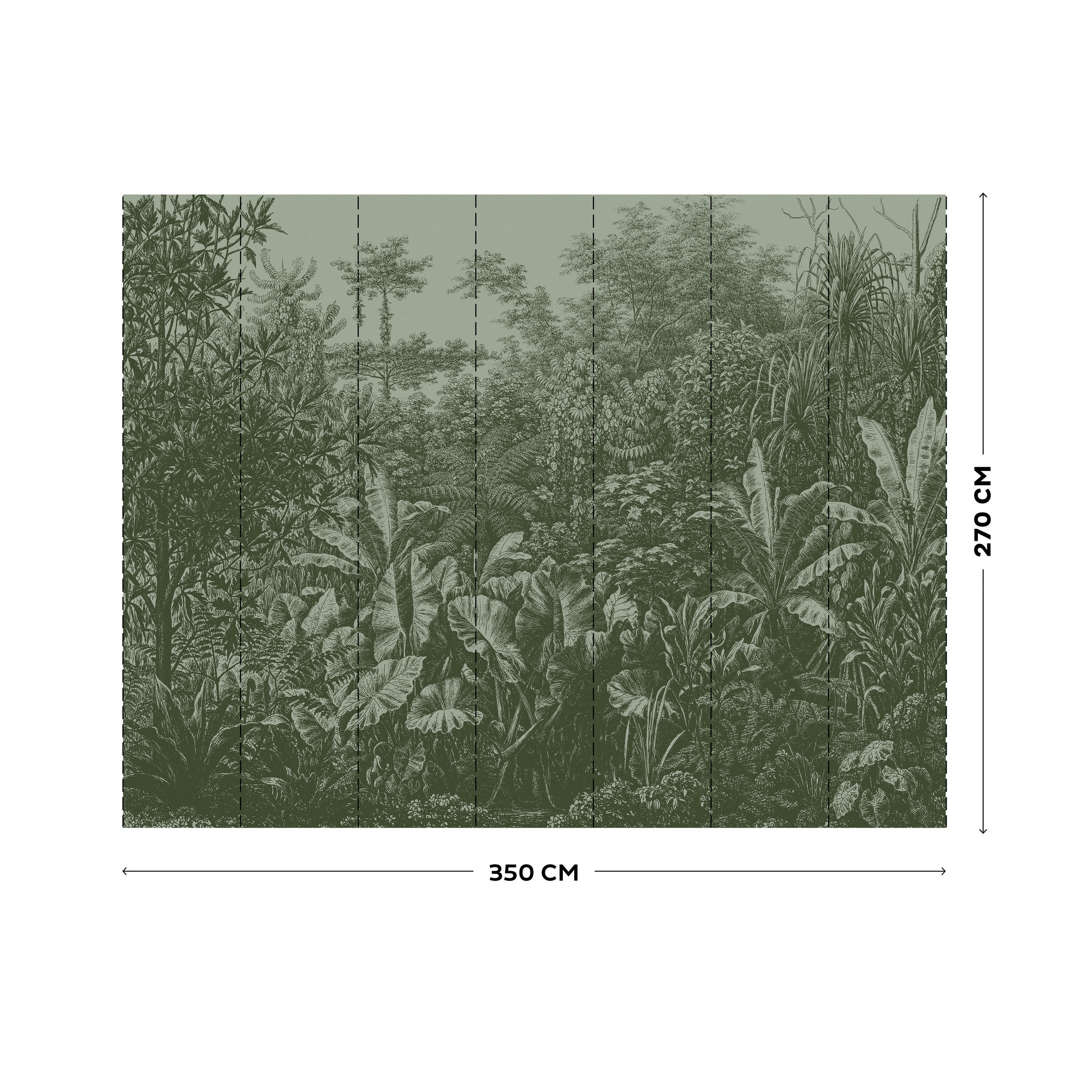 FOTOTAPETE - Regenwald - Grün, Papier/Kunststoff (350/270cm) - LOOKS by W.Joop