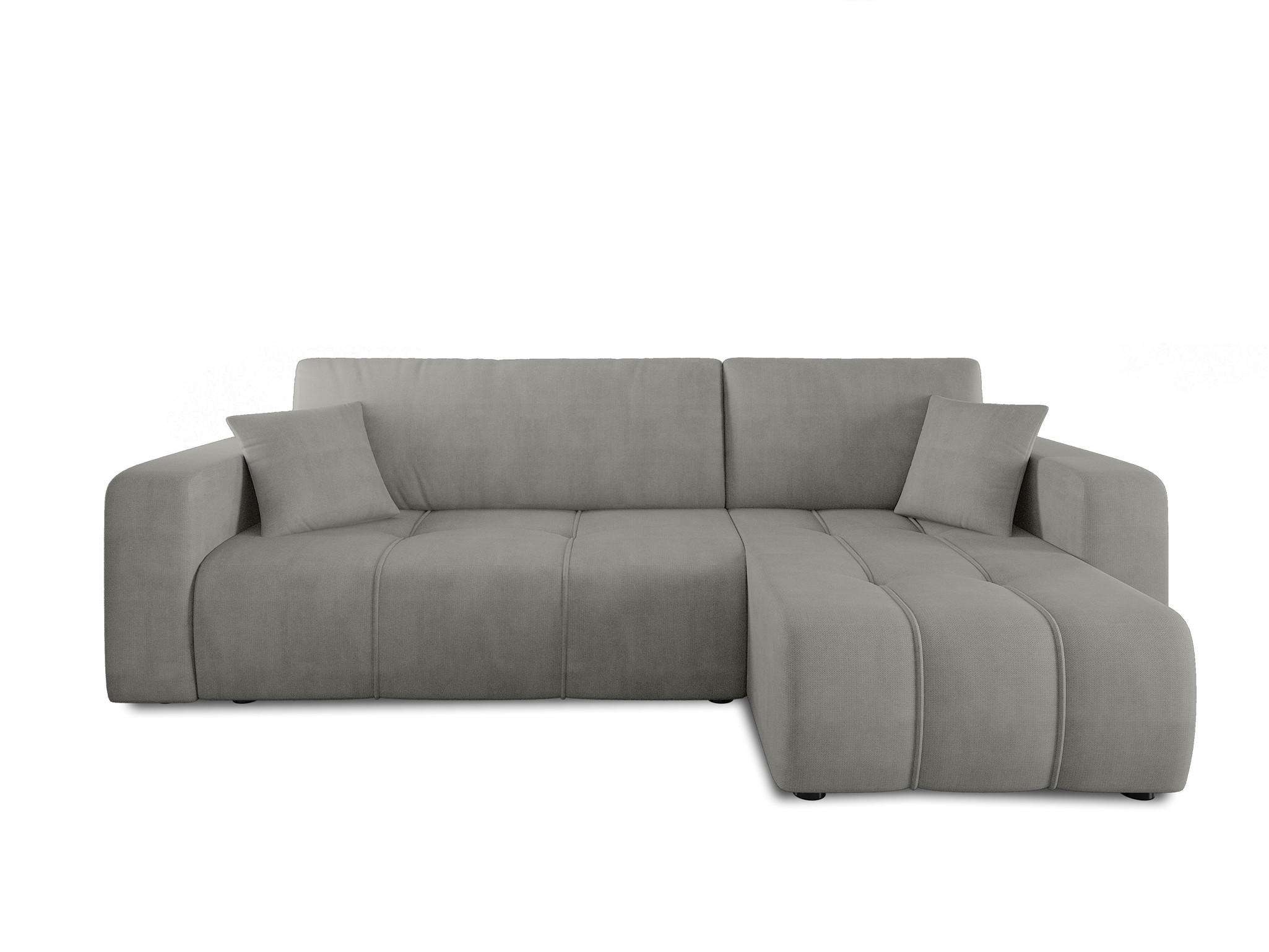 ECKSOFA Dagny Mit Schlaffunktion - Hellgrau, Holzwerkstoff/Textil (248/146cm) - Fun Möbel