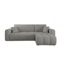 ECKSOFA Dagny Mit Schlaffunktion - Hellgrau, Holzwerkstoff/Textil (248/146cm) - Fun Möbel
