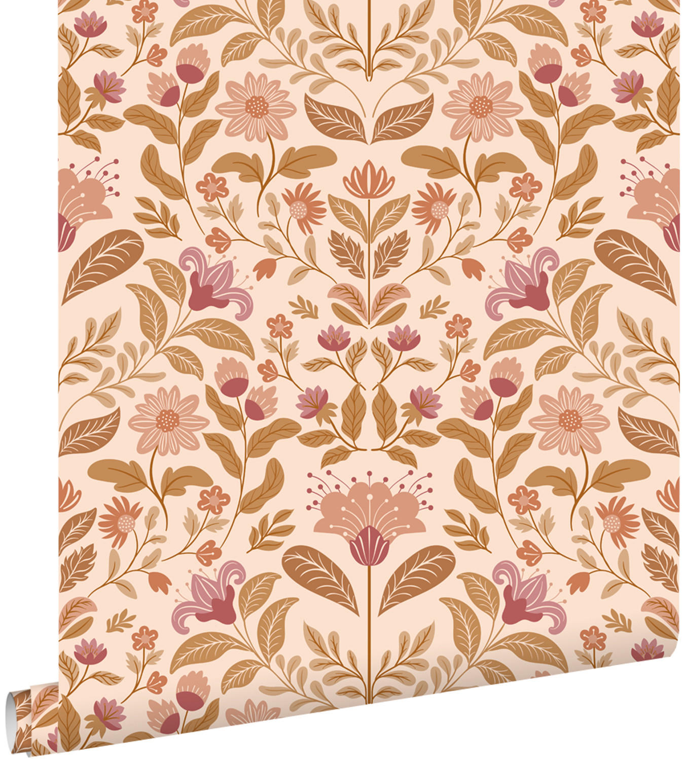 TAPETE Blumenmuster 50 x 900 cm - Beige, Papier (50/900cm) - ESTAhome