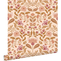 TAPETE Blumenmuster 50 x 900 cm - Beige, Papier (50/900cm) - ESTAhome