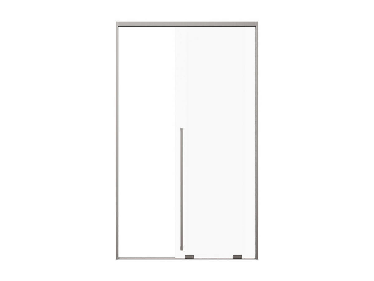 DUSCHSCHIEBETÜR - 120 x 200 cm - Gunmetal - COVINGTON - Grau, Glas (120/200cm) - Vente-Unique