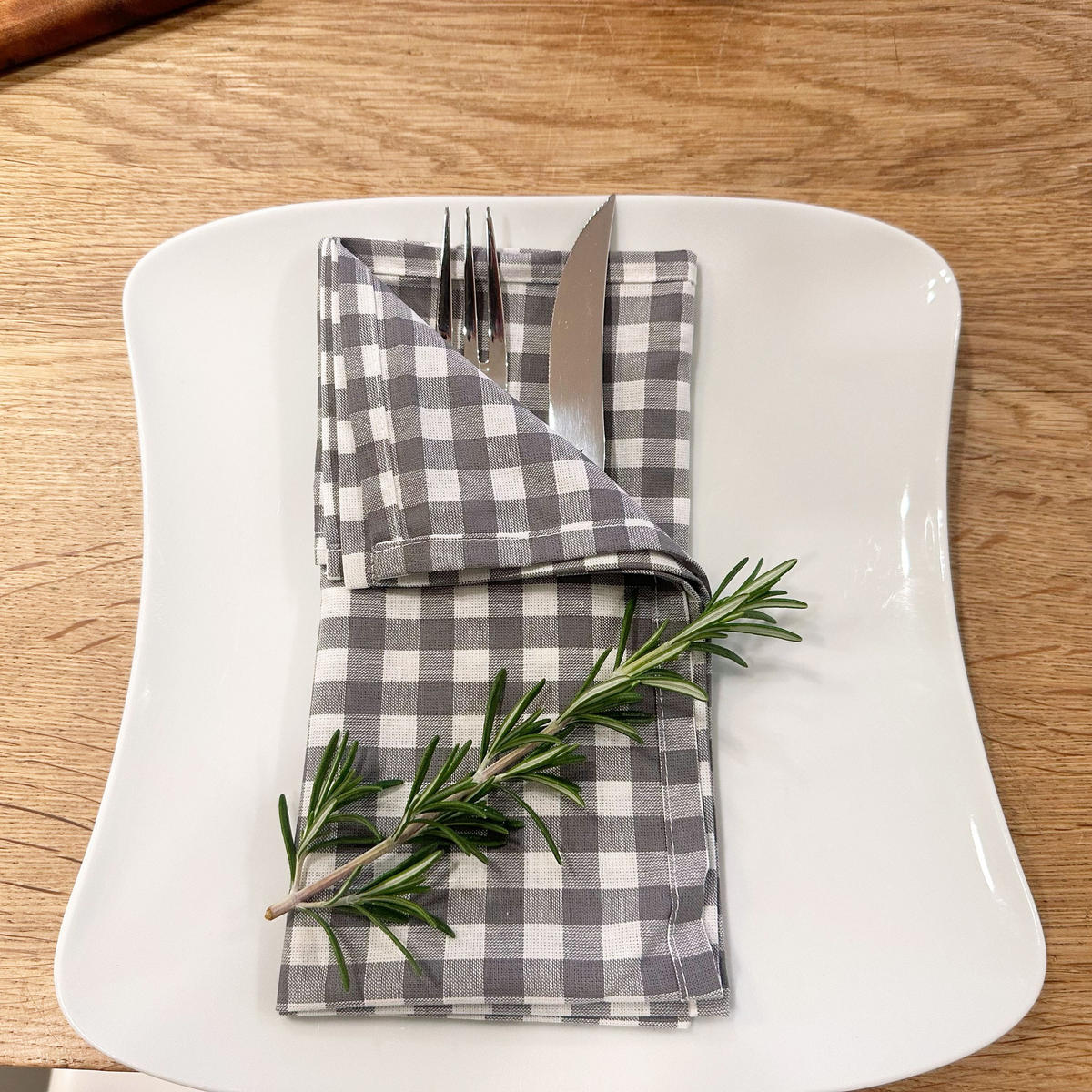 STOFFSERVIETTEN, 6er-Set, 45x45 cm, 100% Baumwolle, Grau - Grau, Textil (45/45cm) - Zollner