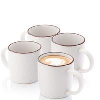 KAFFEEBECHER BOMBAY IVORY - 4 teilig aus Steingut - Creme, Stein (0.8L) - Sänger