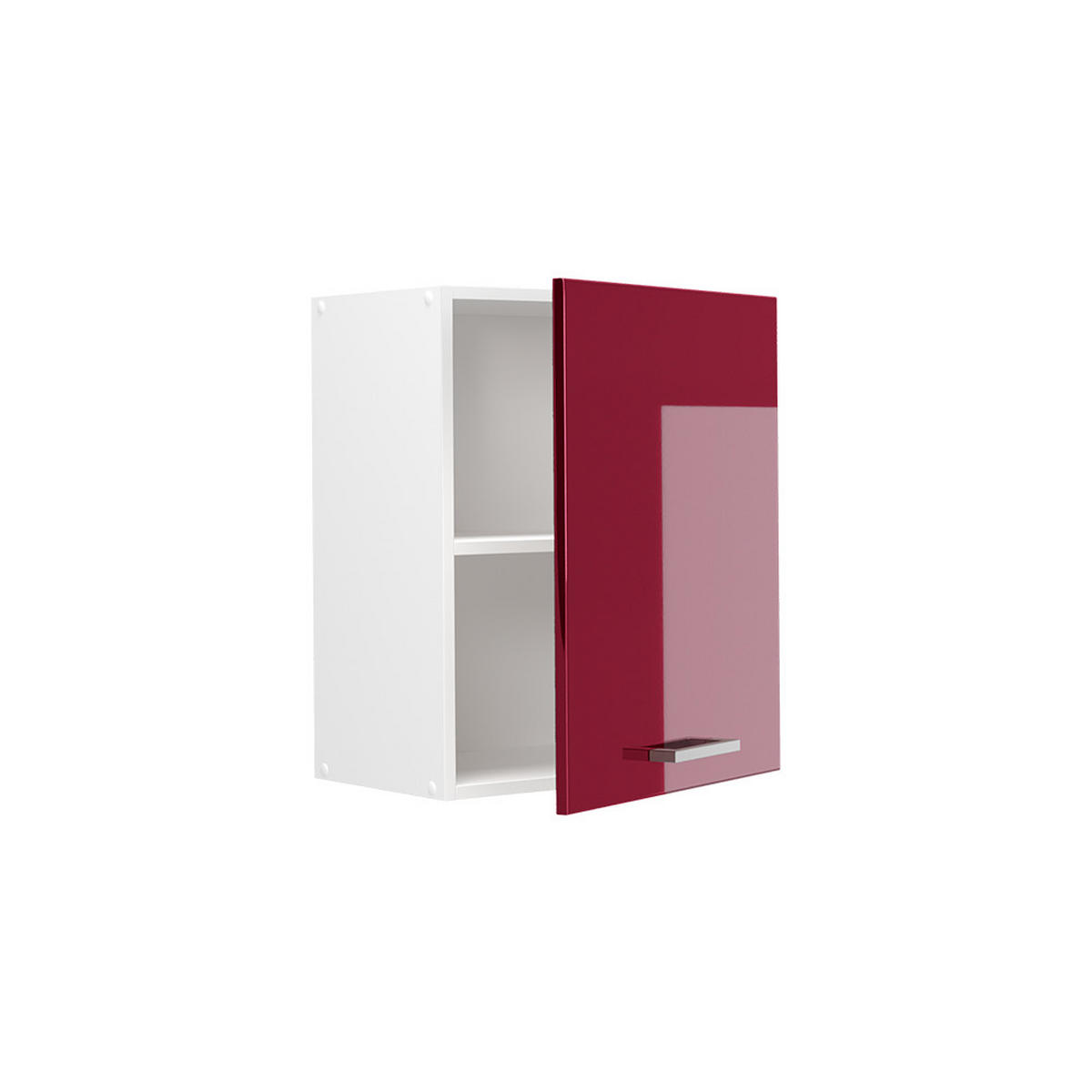 HÄNGESCHRANK R-Line, Rot Hochglanz/Weiß, 50 cm - Rot/Weiß, Holzwerkstoff (50/60/31cm) - Vicco