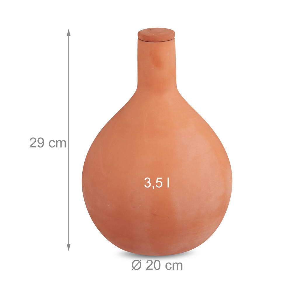 Thumbnail - Relaxdays 1Xolla, Hellbraun, Keramik, 20x29x20 cm, Gartenzubehör, Gartenpflege, Gartenschläuche & Zubehör