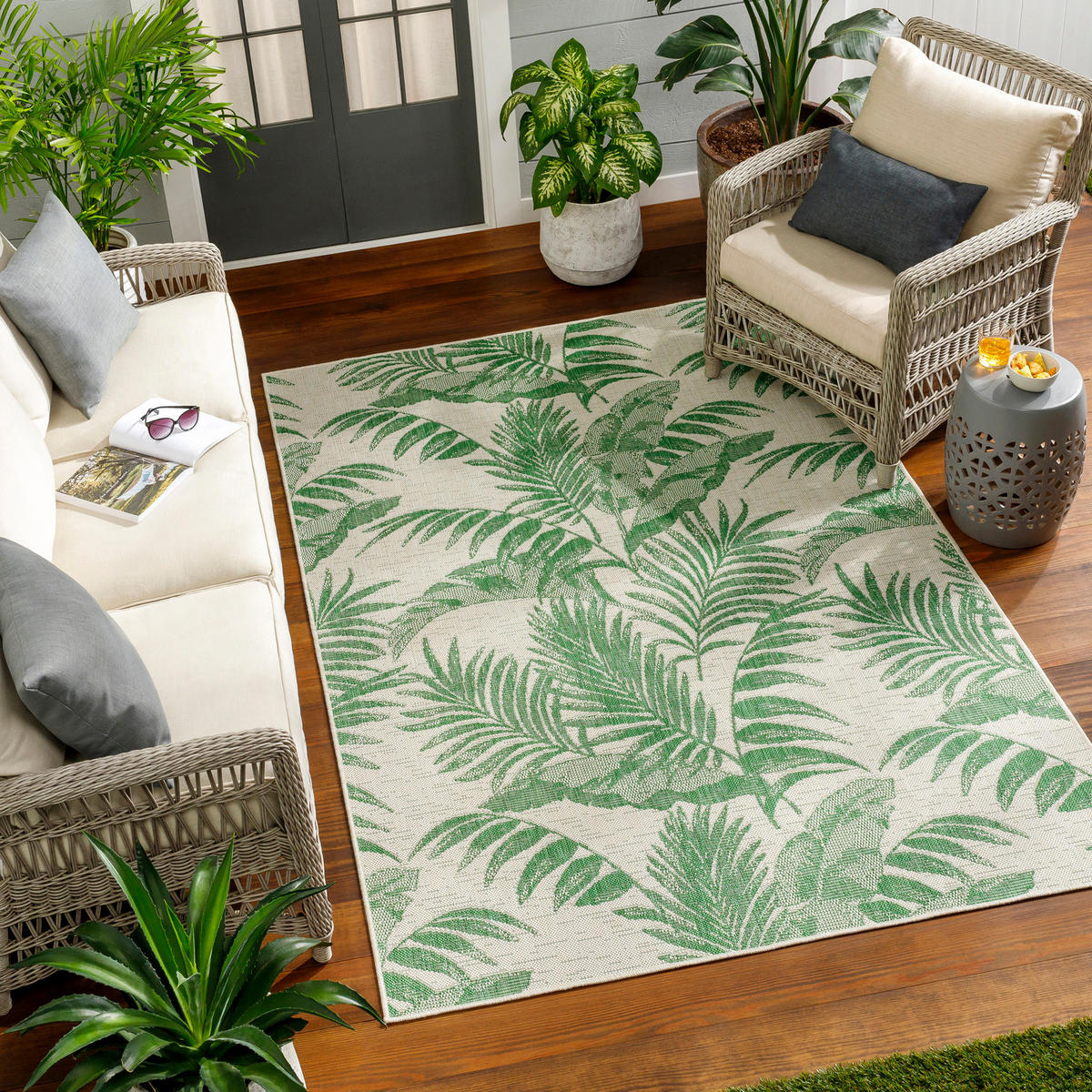 OUTDOORTEPPICH 160/213 cm Grün - Grün, Kunststoff/Textil (160/213cm) - LIVABLISS