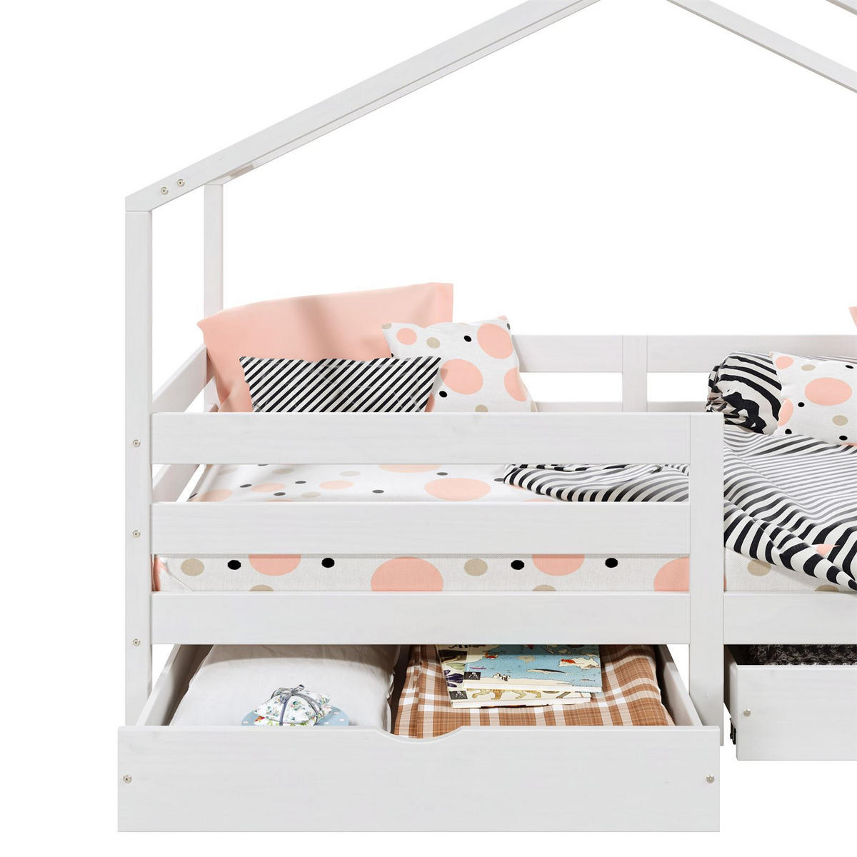 HAUSBETT ENA 90x200 cm weiß - Weiß, Holz (96/148/206cm) - IDIMEX