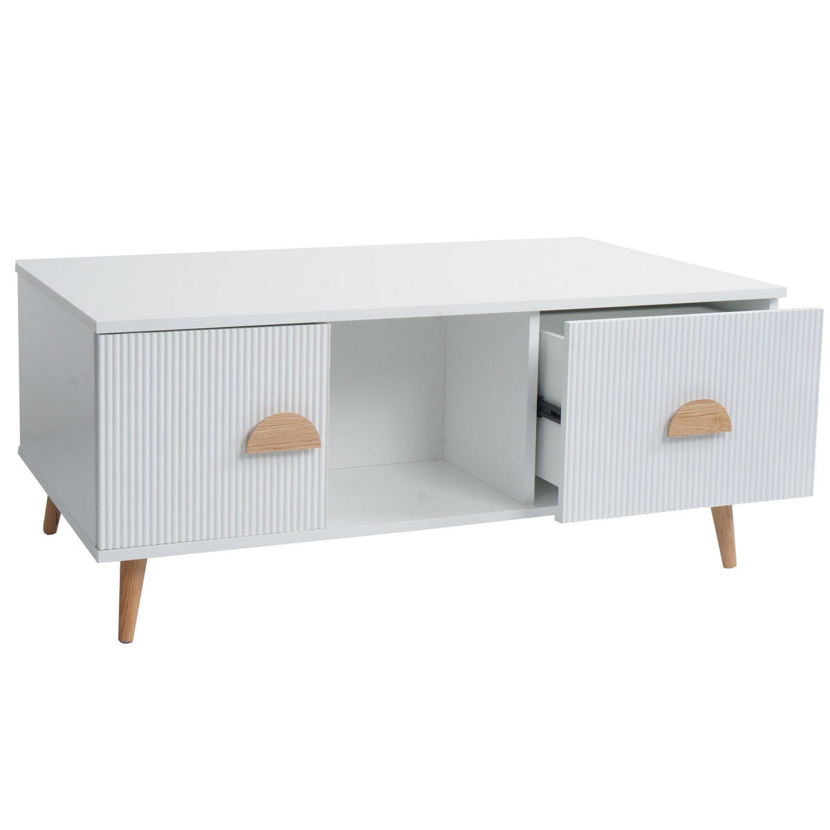 COUCHTISCH eckig Weiß - Weiß, Holz (60/100/43cm) - MCW