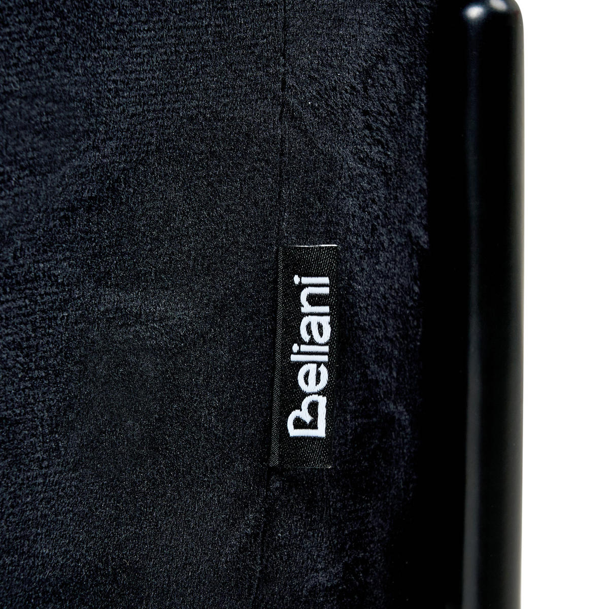 POUF mit Stauraum Samtstoff Schwarz Wenona - Schwarz, Textil (37/40/37cm) - Beliani