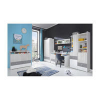 SCHLAFZIMMER Set 6-tlg. – COMO System – Sonoma Eiche / Grau - Grau, Holzwerkstoff (80/190/50cm) - hi-markt