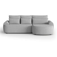 ECKSCHLAFSOFA Olivio L Hellgrau, rechts - Hellgrau/Schwarz, Kunststoff/Textil (266/170cm) - Beautysofa