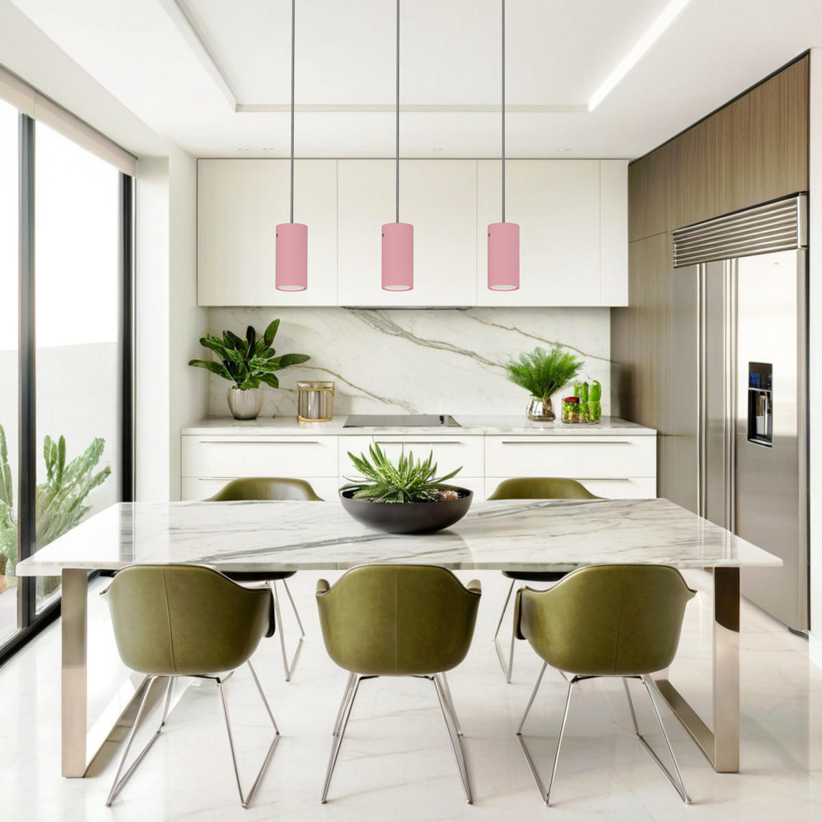 HÄNGELEUCHTE Cube Linear H10 - Pink, Metall (6/50/6cm) - Lumicom