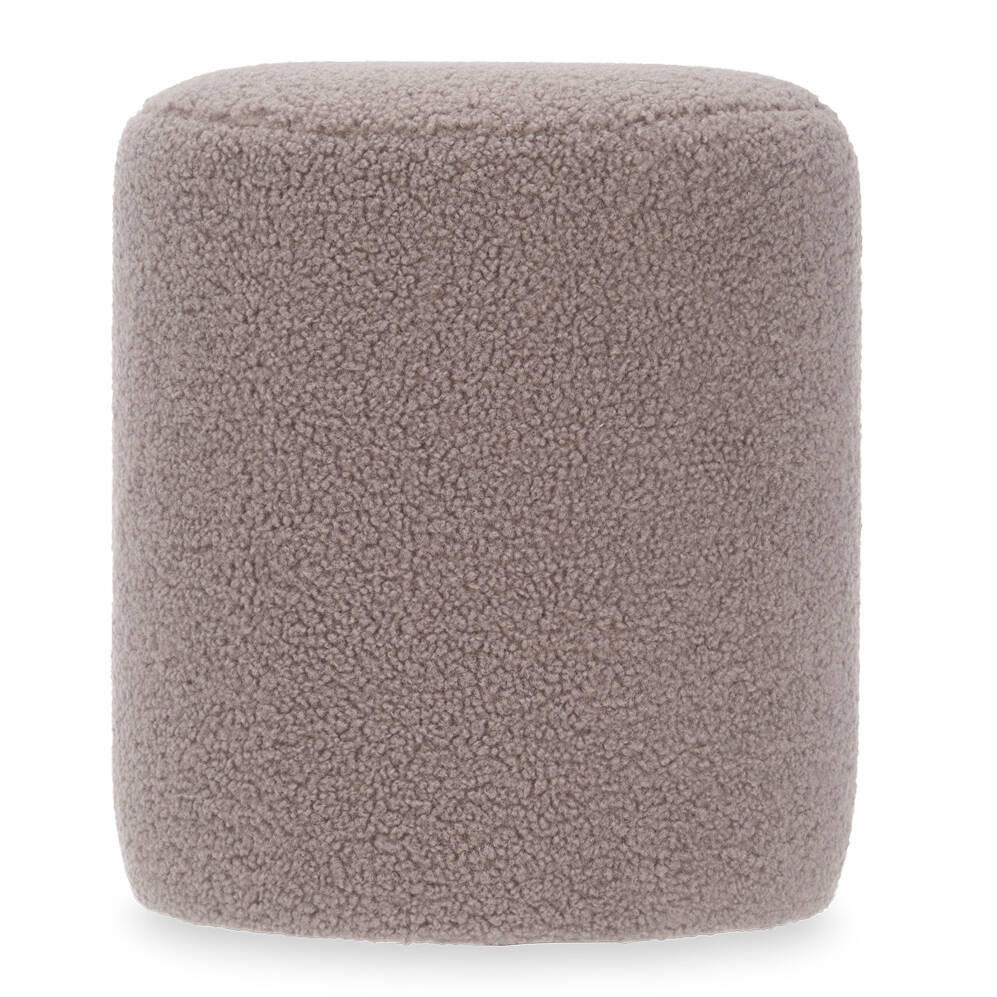 SITZHOCKER Teddy Ø 32 cm - Braun, Textil (32/36/32cm) - Giftdecor