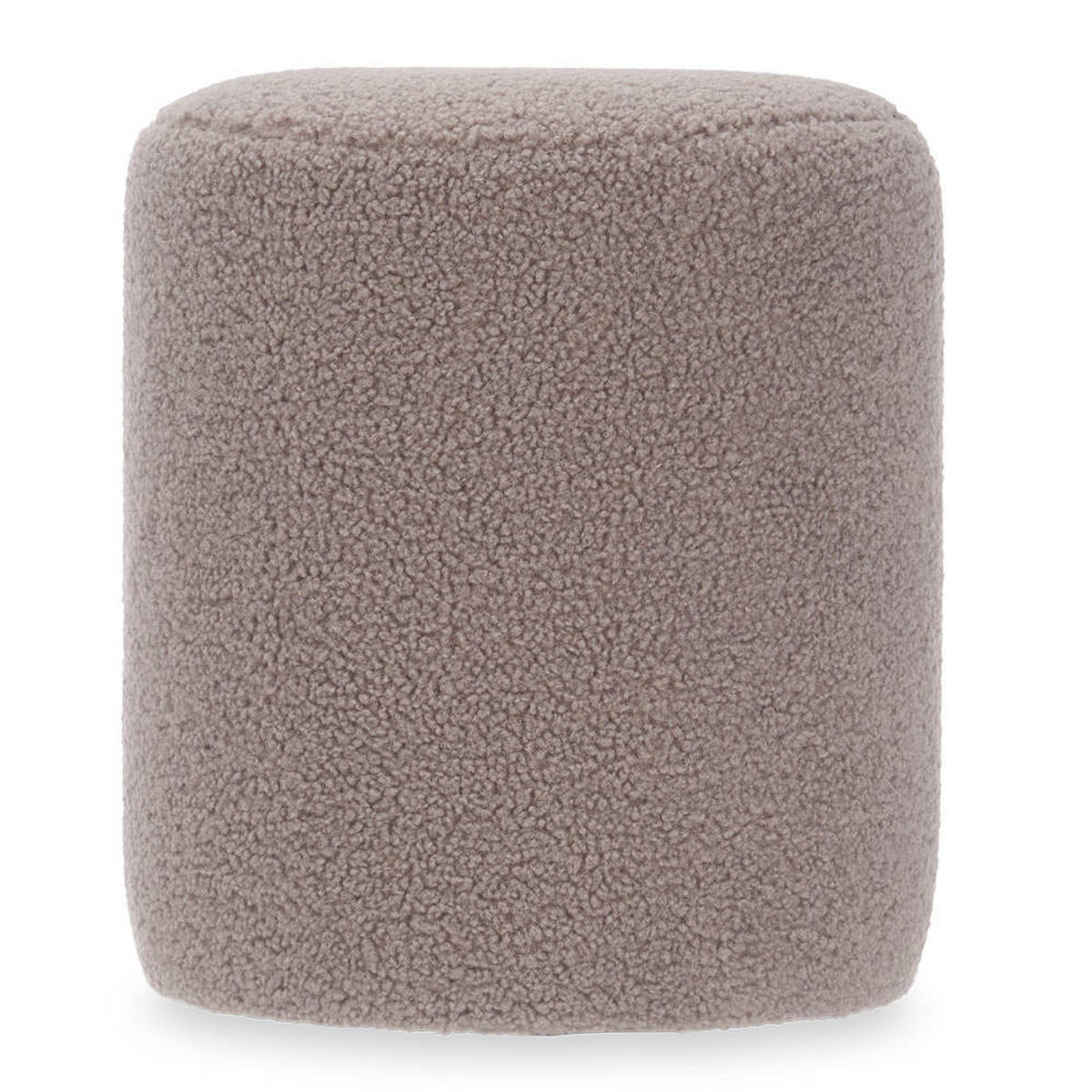 SITZHOCKER Teddy Ø 32 cm - Braun, Textil (32/36/32cm) - Giftdecor