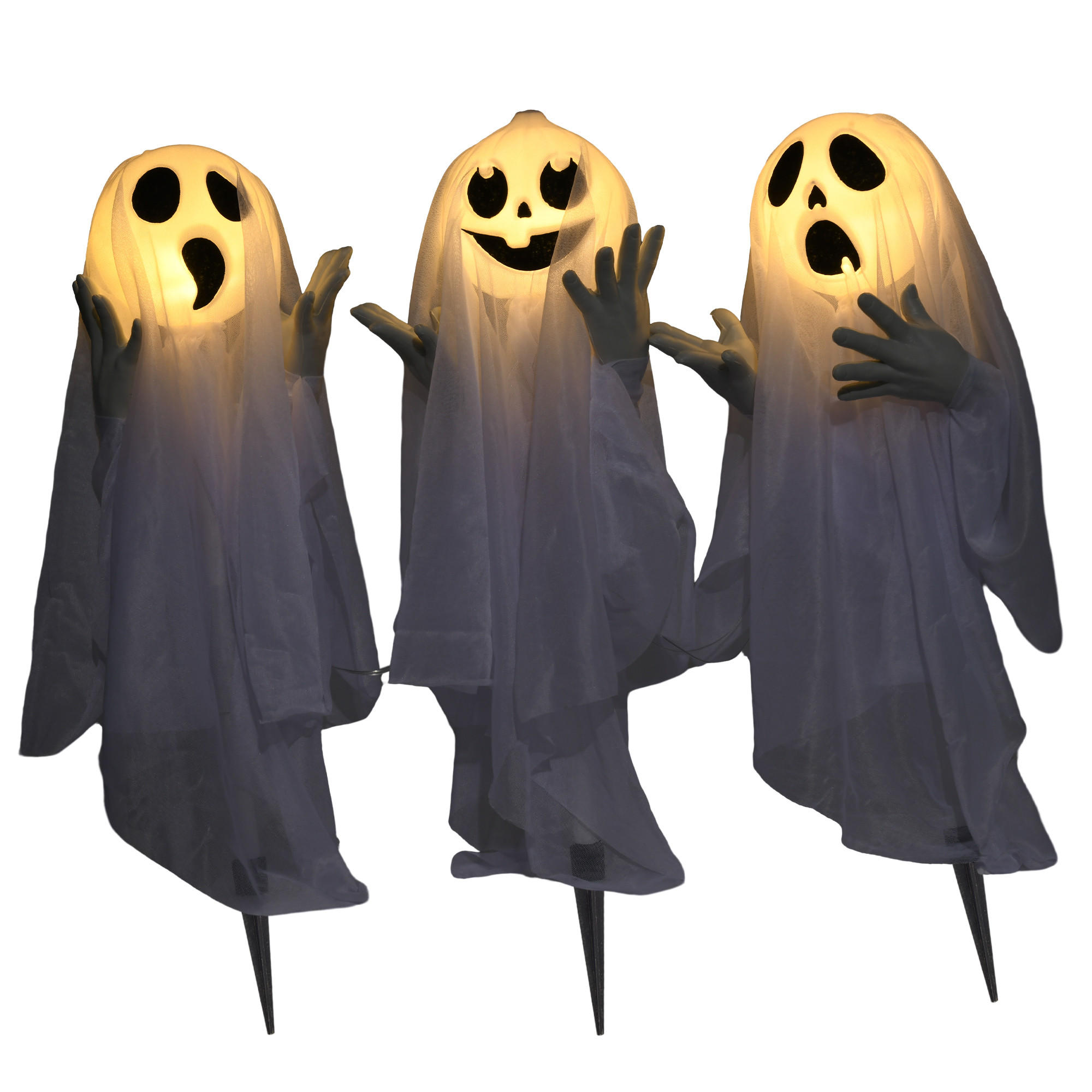 HALLOWEEN-DEKORATION Weiß 54.0/10.0/60.0cm - Weiß, Metall (10/60/54cm)